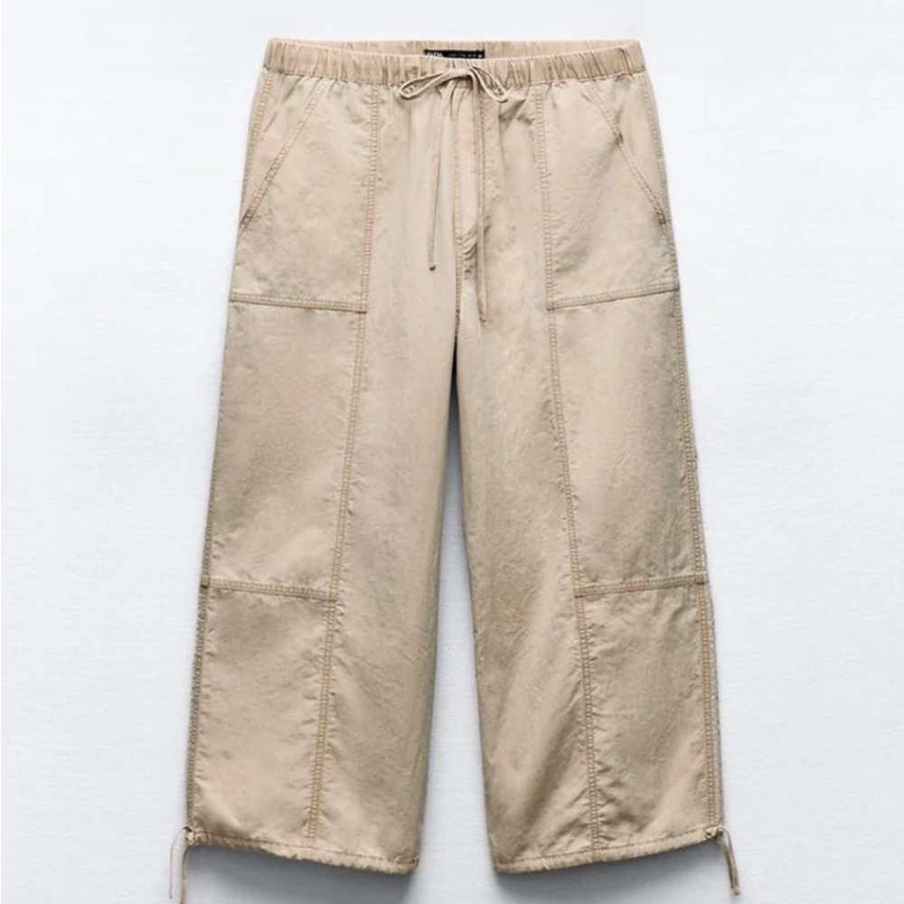 ZARA NYLON CAPRI PANTS